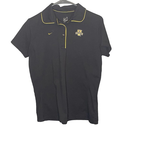 Nike Team Vanderbilt Commodores Logo Polo Shirt (girls L Womens S ) Black DriFit - Picture 1 of 6